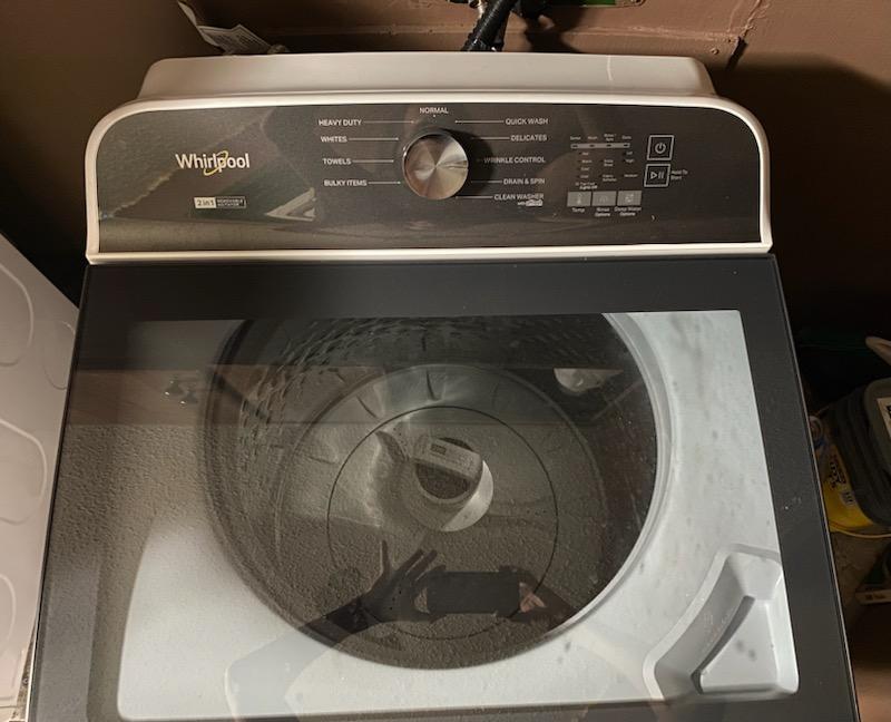 Whirlpool Top Load Laundry Pair with WTW6157PB 27-inch High
