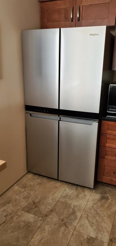 Whirlpool 36 in. 19.4 cu. ft. 4-Door French Door Refrigerator in  Fingerprint Resistant Stainless Steel, Counter Depth WRQA59CNKZ - The Home  Depot