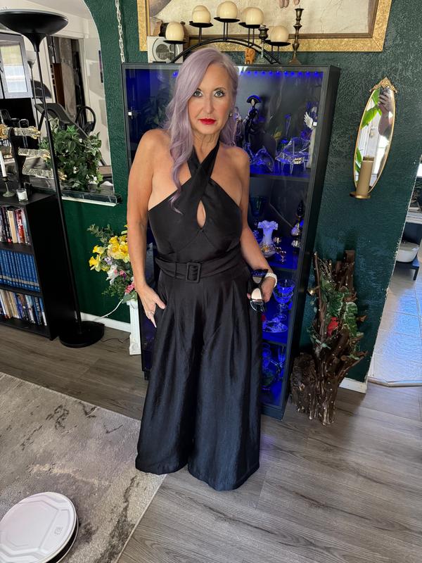 Belted Halter Jumpsuit | White House Black Market