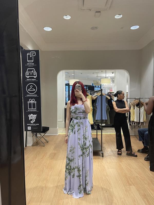 Strapless Chiffon Maxi Dress | White House Black Market