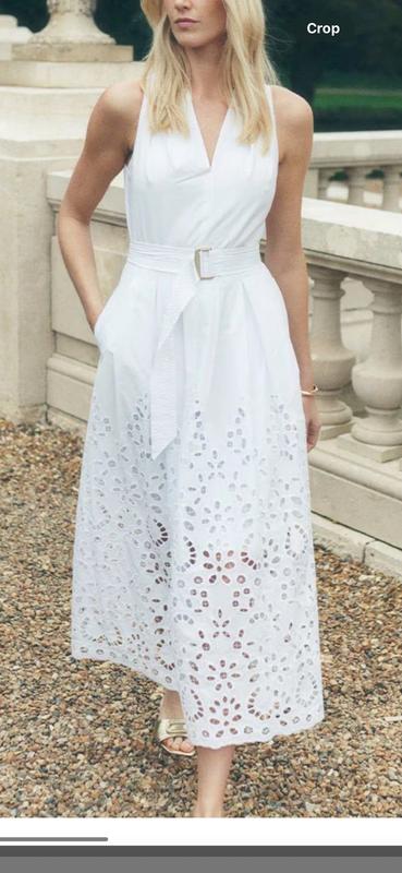 black market white dress Black Market White Lace Dress Petite Petite Eyelet Hem Midi Dress White  House Black Market