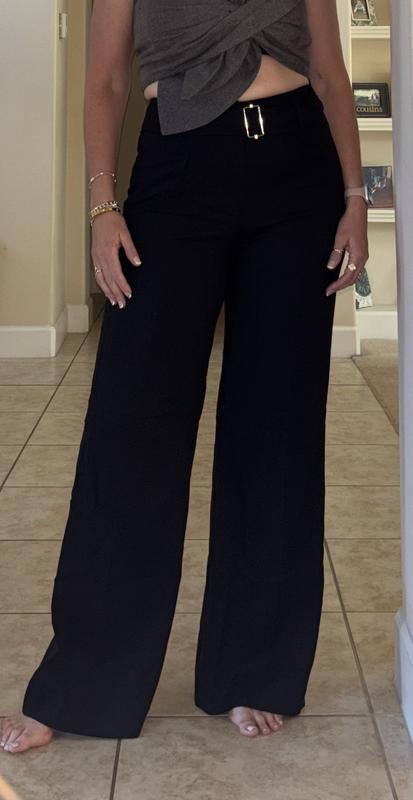 High-Rise Belted Wide Leg Trouser | White House Black Market