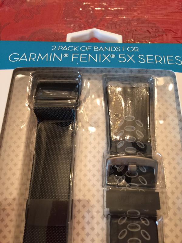 Designer Bands for 22mm Garmin fēnix 5, 5 Plus & 6 - 2 Pack in Black/G –  WITHit