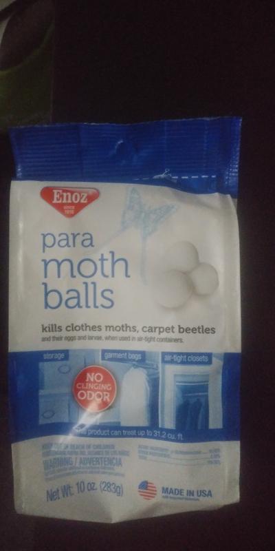 Enoz para Moth Balls For Insects, Kills Clothes Moths and Carpet Beetles,  No Clinging Odor, 4 Oz (Pack of 6)