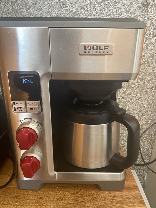 Wolf Gourmet Coffee Maker System 10 Cup Filter Machine - Silver Stainless  Steel 40094939015