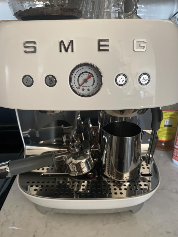 SMEG Cream Semi-Automatic Coffee and Espresso Machine with Milk