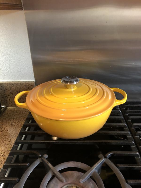 Le Creuset Signature Enameled Cast Iron Soup Pot 4.5 Qt. NECTAR Yellow #26  NEW