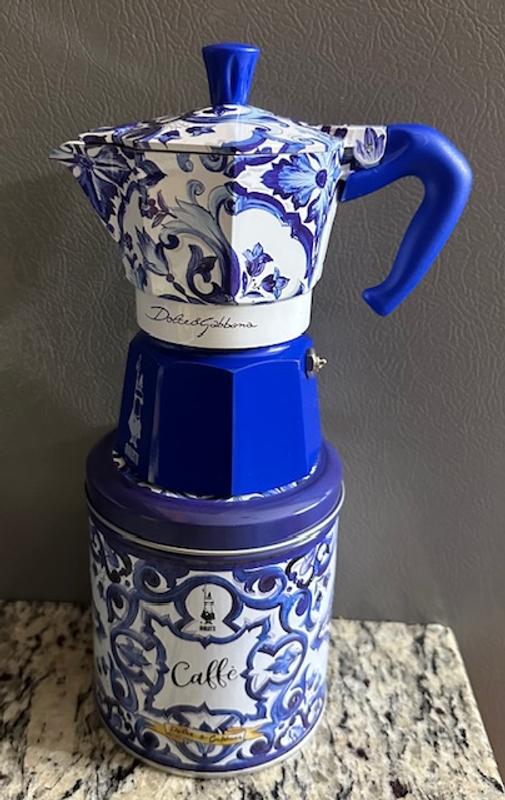 Bialetti Moka Dolce & Gabbana Stovetop Espresso Maker, Blu