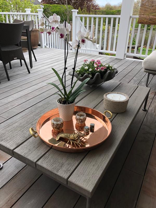 copper coffee table tray