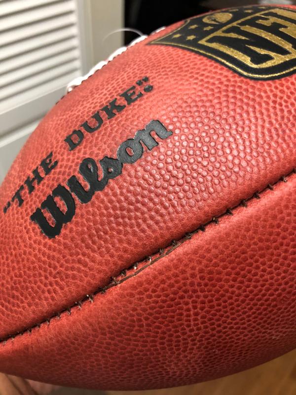 Wilson New York Giants Official Duke Football with Team Decal