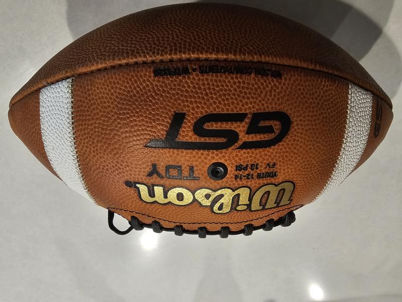 Wilson NCAA Supreme Composite Leather Football w/ Pump & Tee - Junior Size,  Brown