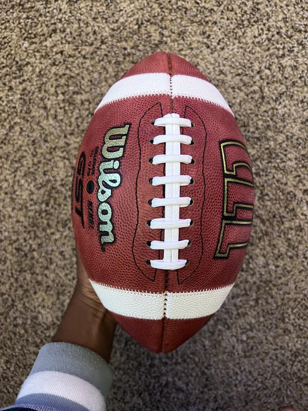 Nike Vapor Elite High School College Leather Football Game Ball Red Royal  Blue