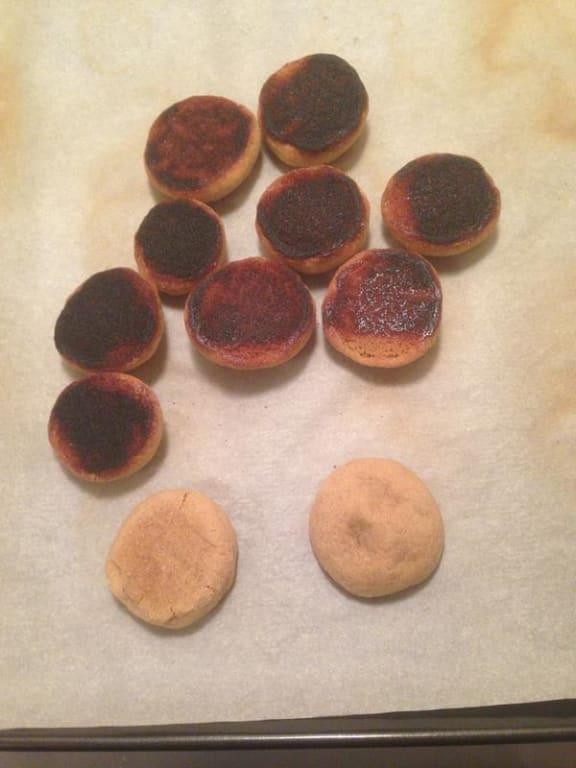 Cookies baked for 8 minutes