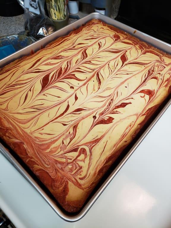 Red Velvet brownie with Cream Cheese Swirl