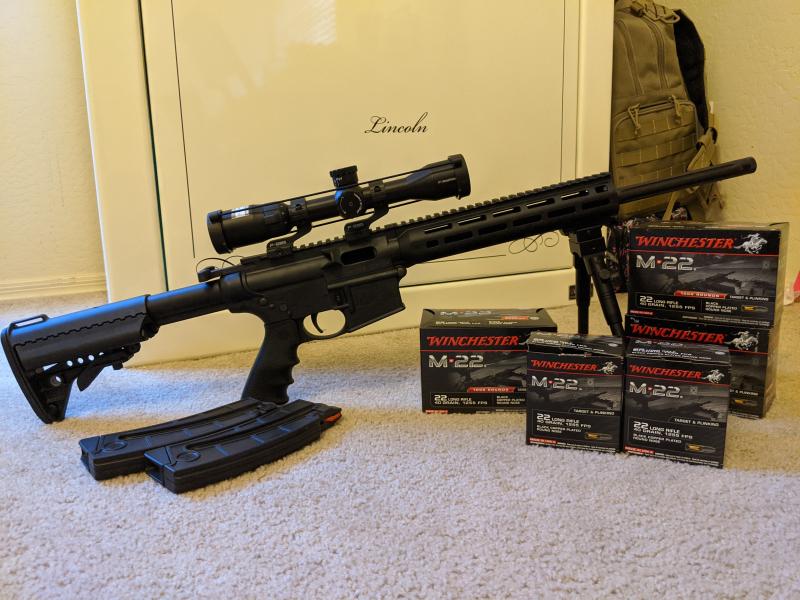 M&P 15-22 Performance Center with Nikon Rim Fire Scope.