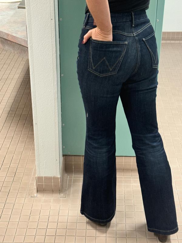 Customer photo for "Perfect fit and so comfortable - unbeatable Wranglers"