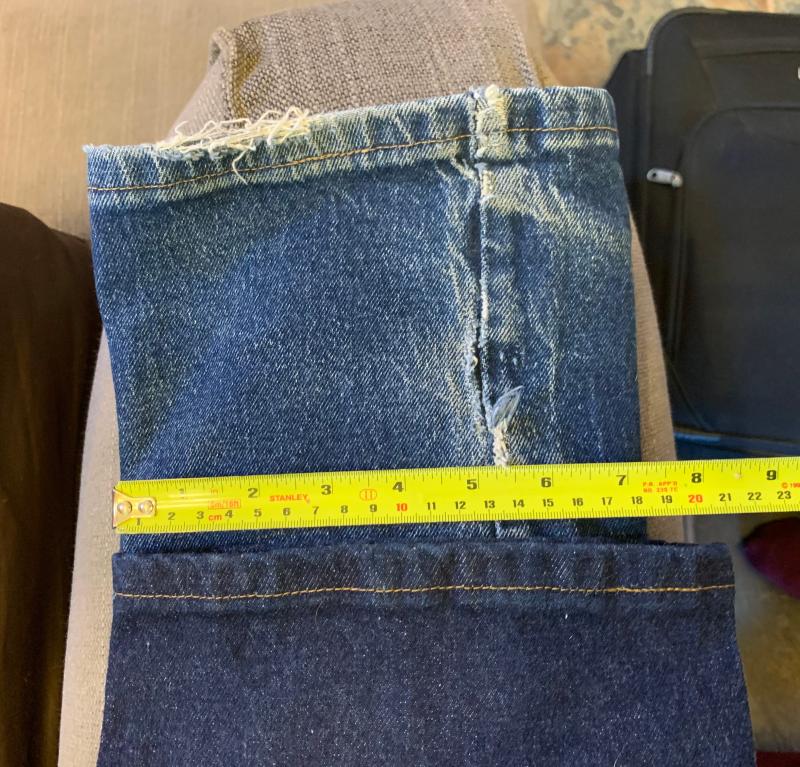 You can see the leg opening is much wider on the new batch.