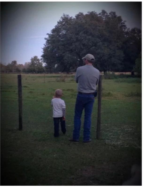 Chilling with my grandson on the farm