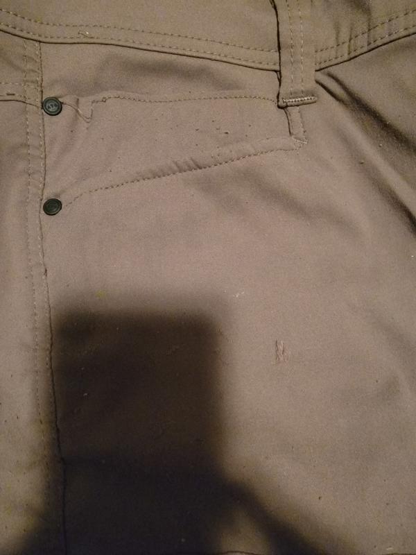 Front pocket damage