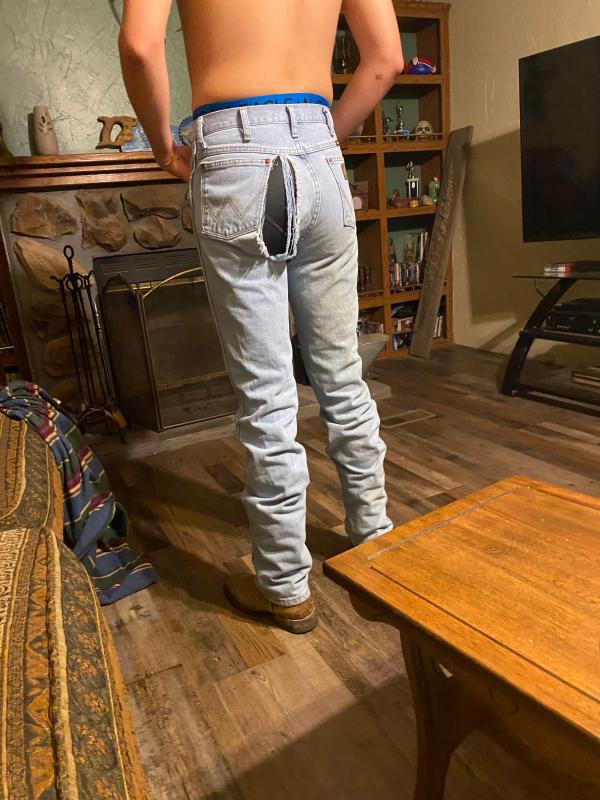 My son's ripped jeans