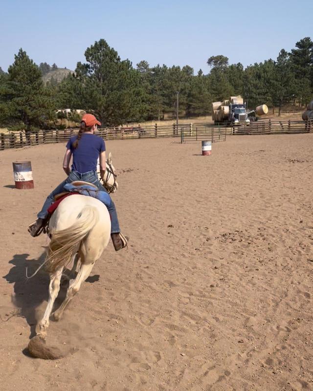 Putting these Willow jeans to the test at Cherokee Park Ranch!