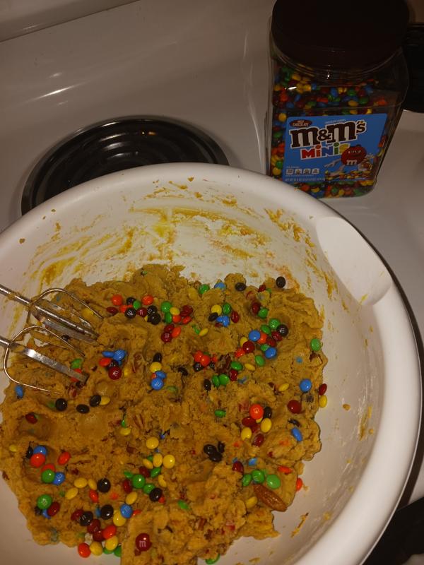 Gender Reveal M&M Cake - Obsessive Cooking Disorder