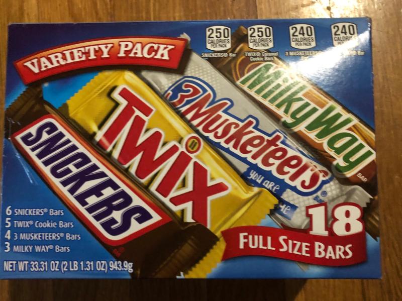 Variety Pack (30 Full-Size Bars) Snickers, Milky Way, M&M's, and TWIX -  Bitplaza Inc