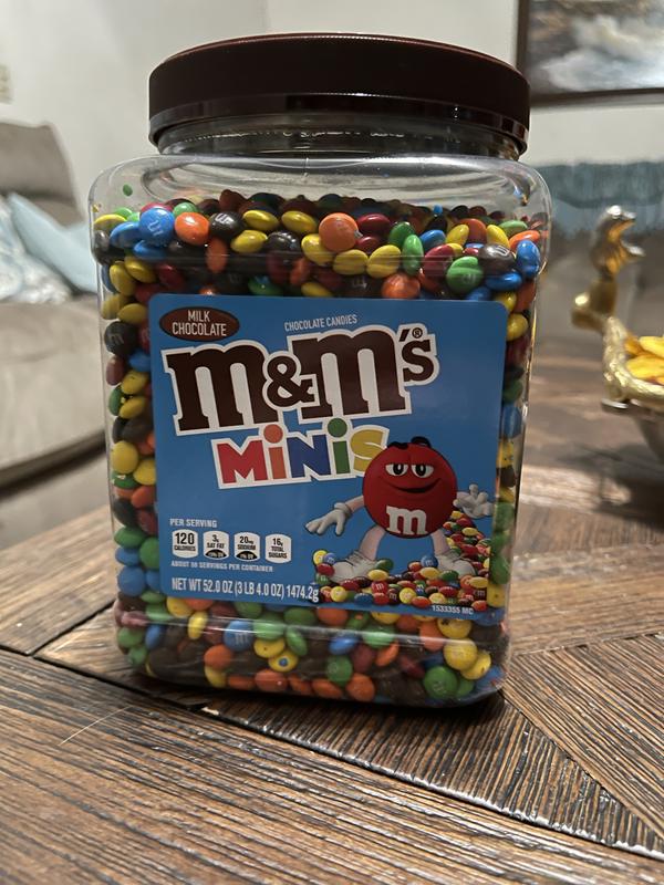 M&M's Minis Milk Chocolate Candy Bulk Jar 52 oz.