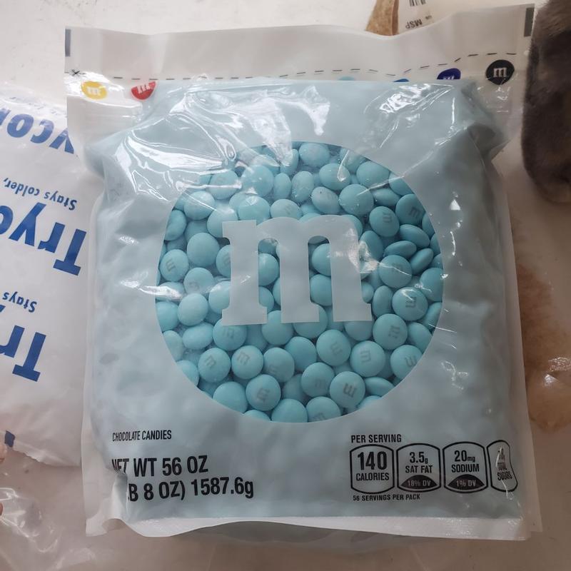 Light Blue, Teal & White M&M's Chocolate Candy - 1 lb Bag