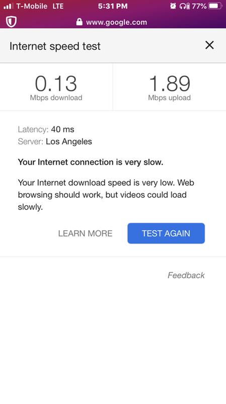 So slow even with 3bar of LTE
