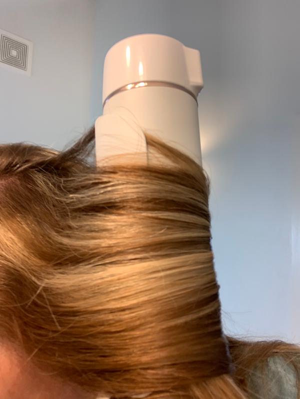 Then, when you correct you hair gets caught in the top.