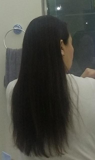 my hair using the straightner