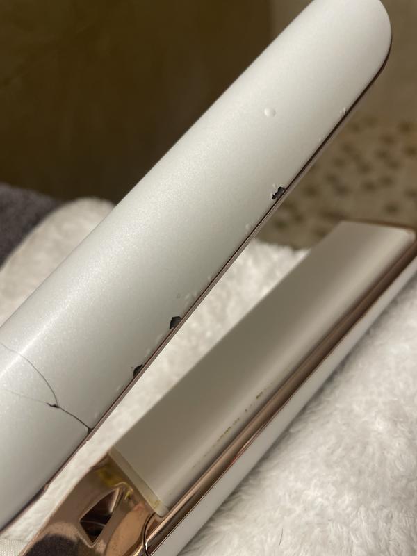 Chipped paint and crack