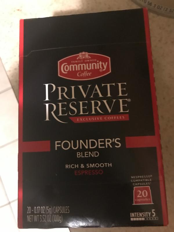 Community Coffee® Private Reserve® Founders Espresso Capsules 20Count