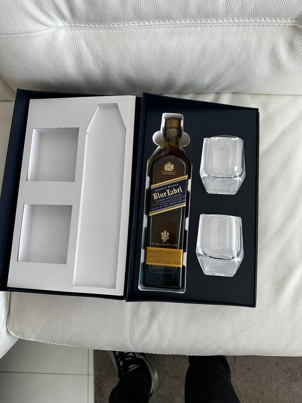 Johnnie Walker Blue Label Set with 2 Glasses 700ml – 1855 The