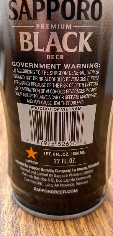 Sapporo Premium Black | Total Wine & More