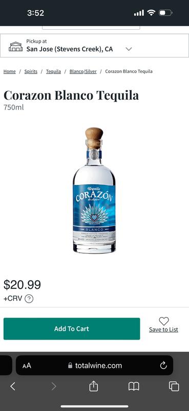 Corazon Blanco Tequila | Total Wine & More