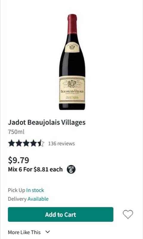 Louis Jadot Beaujolais Villages 2021 (750 ml)