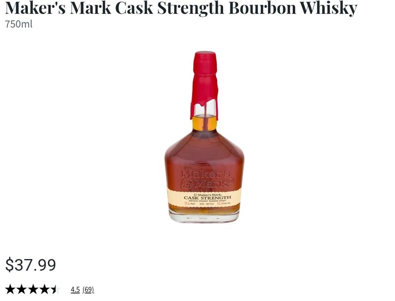 その他 Maker's Mark Cask Strength 750ml 55.0% Maker's Mark Cask Strength Bourbon Whisky | Total Wine & More