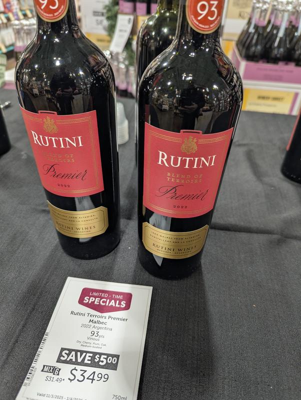 Rutini Blend of Terroirs Premier Malbec | Total Wine & More