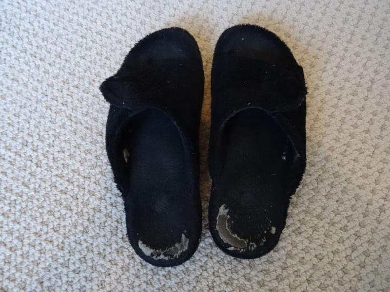 worn out heels, but still very comfortable