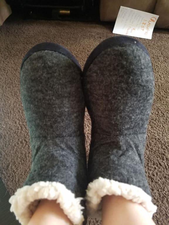 Isotoner slipper boots on