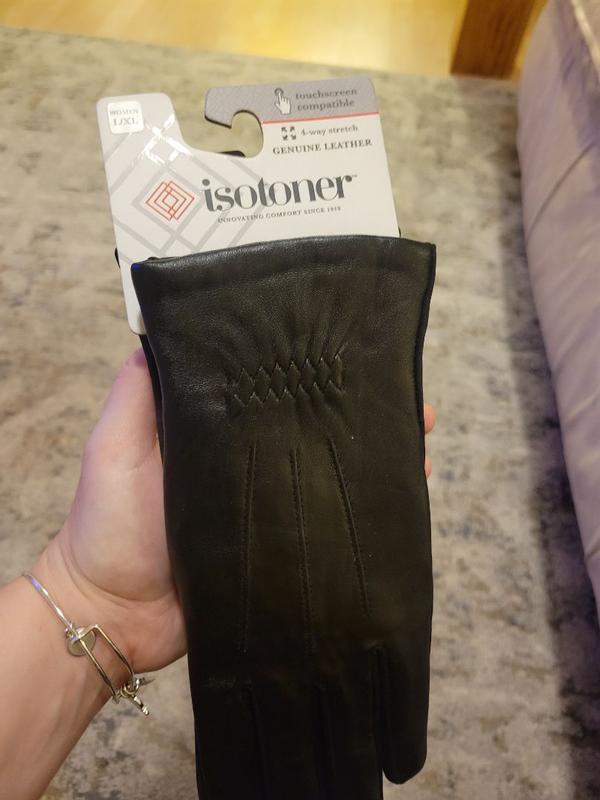 Women's Stretch Leather Touchscreen Gloves