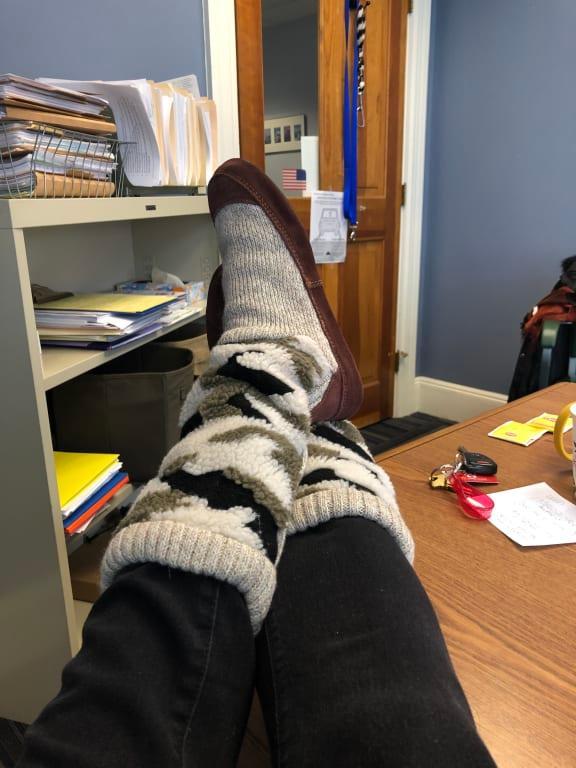 Wore them at work this week. Snow Day and comfort was key!