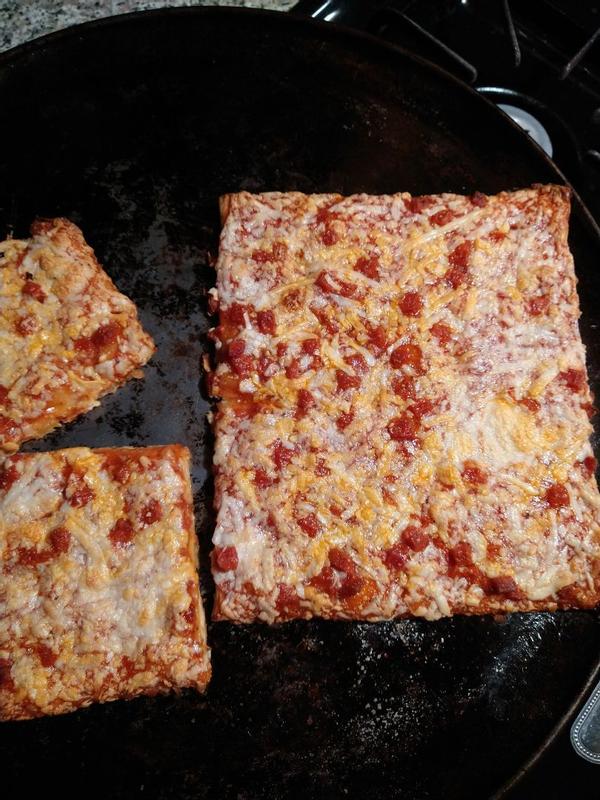 This Totino's Party Pizza fits perfectly in my toaster oven's tray