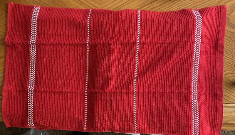 Martha Stewart Modern Waffle Kitchen Towel Set 6-Pack, Red, 16x28