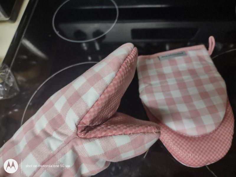 2-Pack KitchenAid Gingham Mini Oven Mitt Set (Dried Rose) $5.73 +