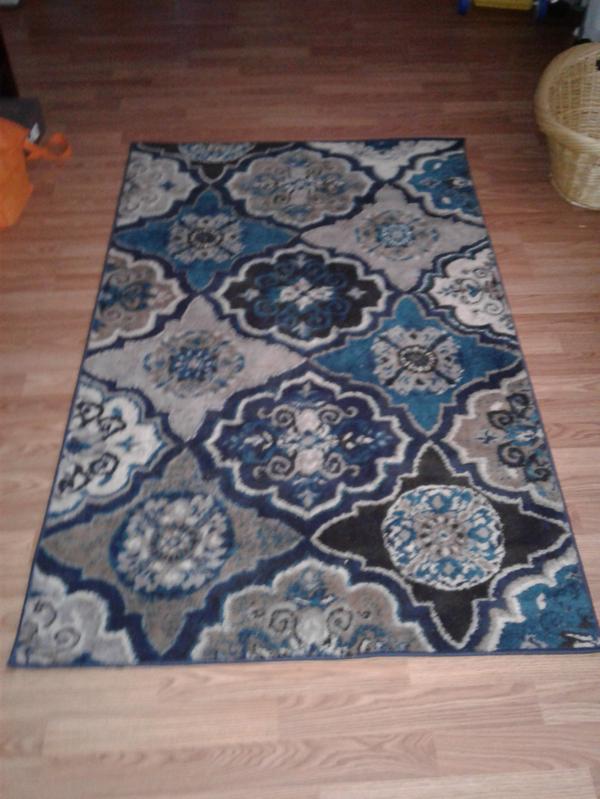 Home Dynamix Tremont Navy Blue/Grey 5 ft. Round Floral Area Rug  6R-HD5019-300 - The Home Depot