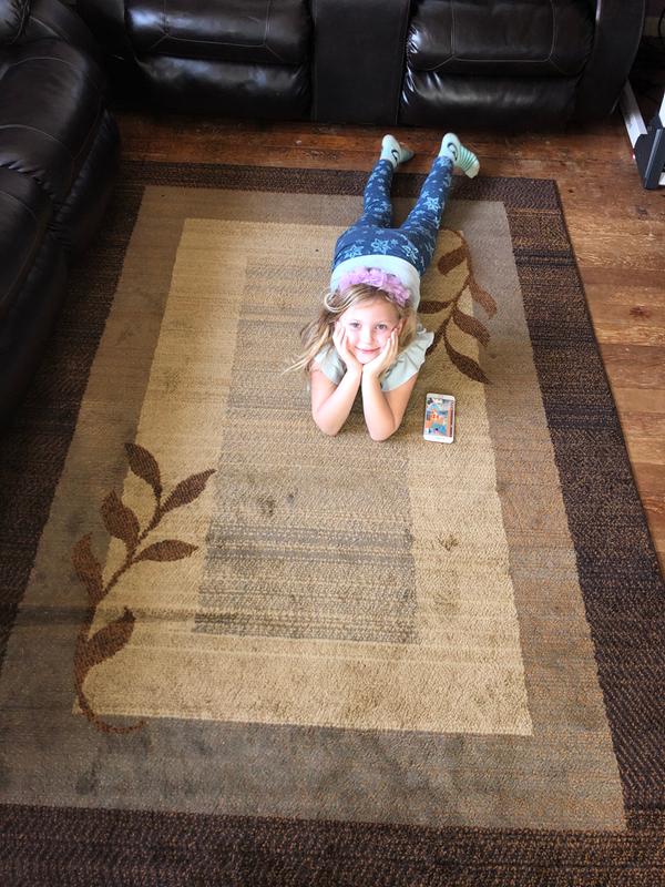 My daughter loves laying on the new rug!