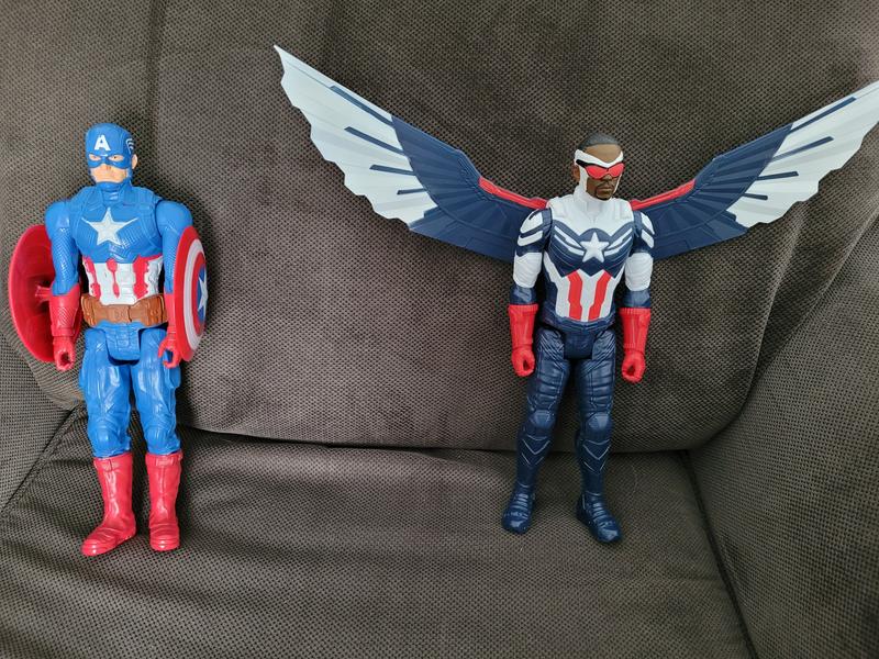 Marvel Studios Avengers Titan Hero Series Captain America Action Figure  Includes Wings